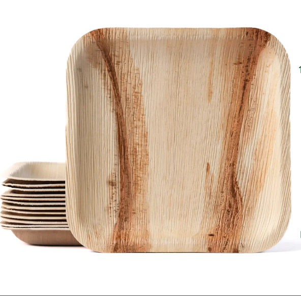 Eco-Friendly Square Areca Palm Leaf Plate (20x20cm) - Image 2