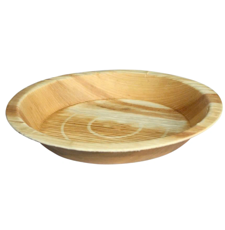 Eco-Friendly Round Areca Palm Leaf Plate (20cm) - Image 3