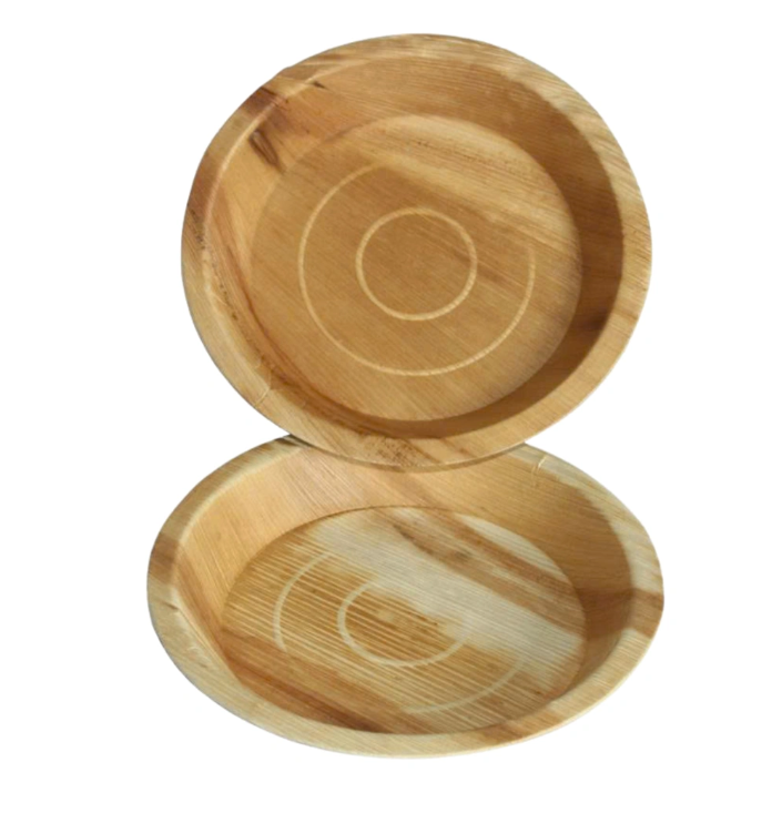 Eco-Friendly Round Areca Palm Leaf Plate (20cm) - Image 4