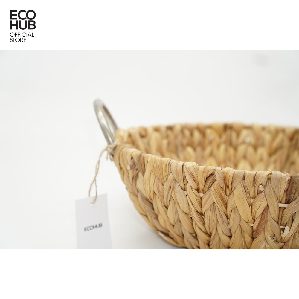Set of 3 Iron-Framed Water Hyacinth Baskets - Image 4