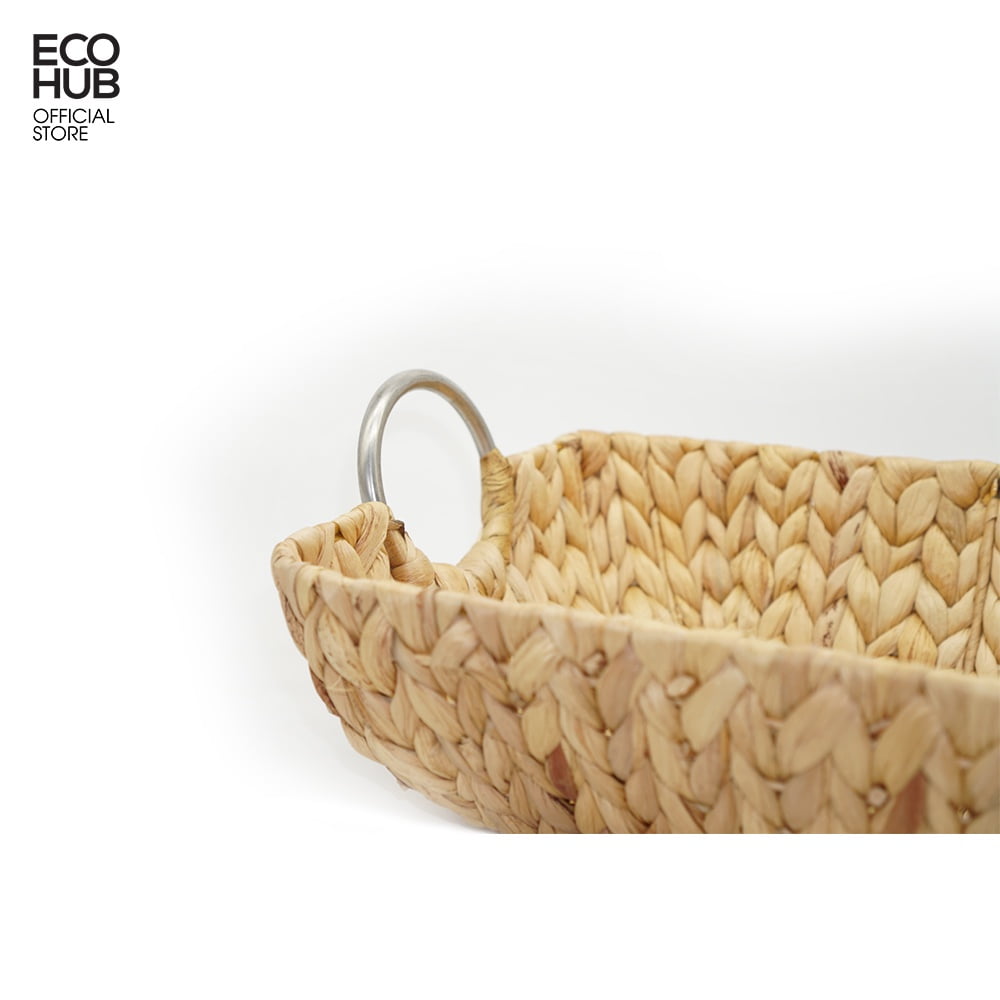 Set of 3 Iron-Framed Water Hyacinth Baskets - Image 3