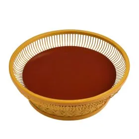 Premium Round Rattan Catchall Tray