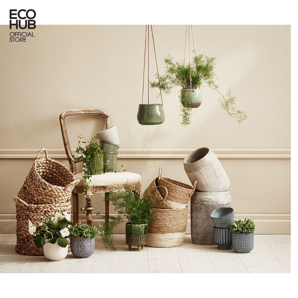 Premium Round Water Hyacinth Planter Basket - Image 2