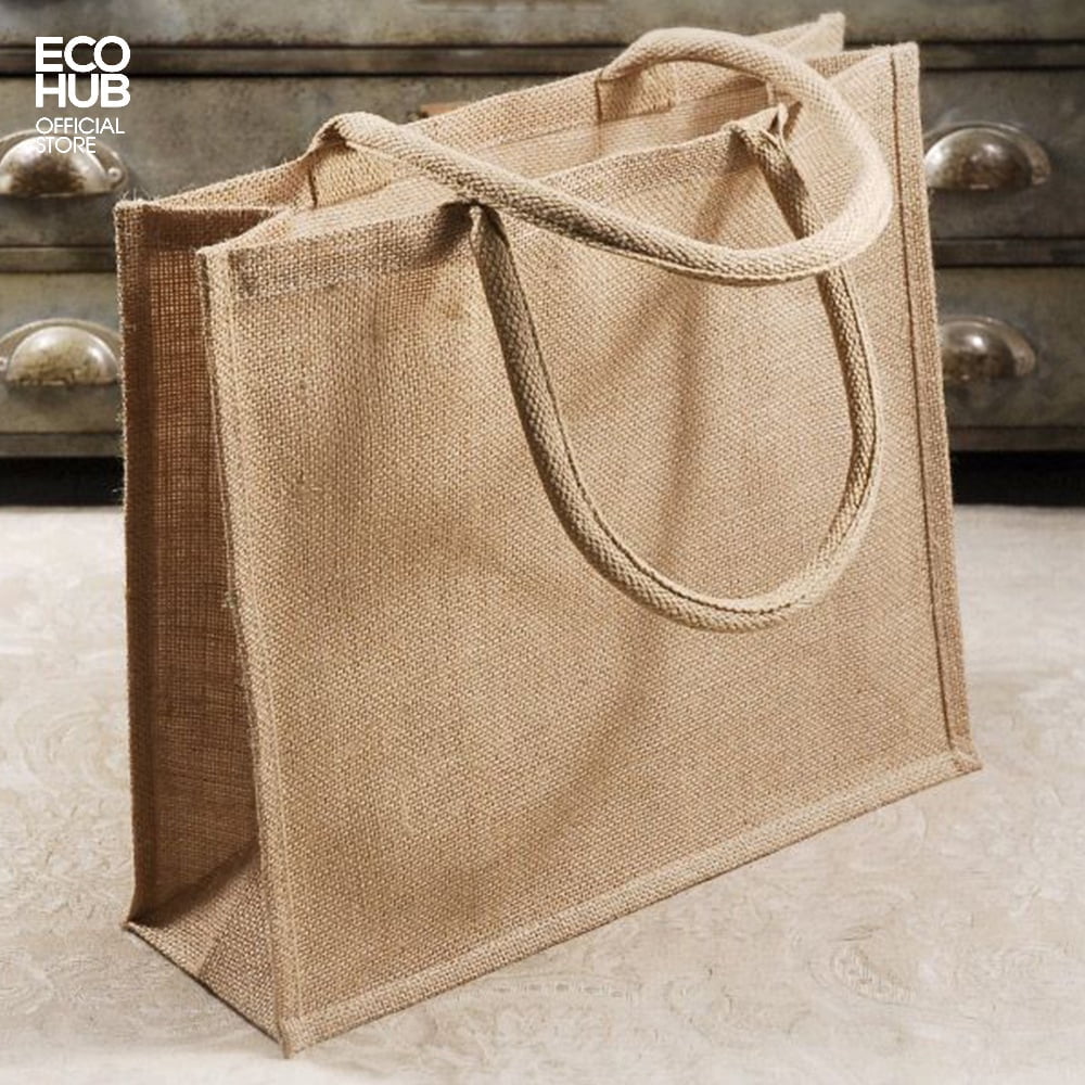 Premium Vintage Canvas Tote Bag with Bamboo Handles | Eco-Friendly Decor & Storage - Image 5